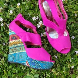 Hot Pink Wedges